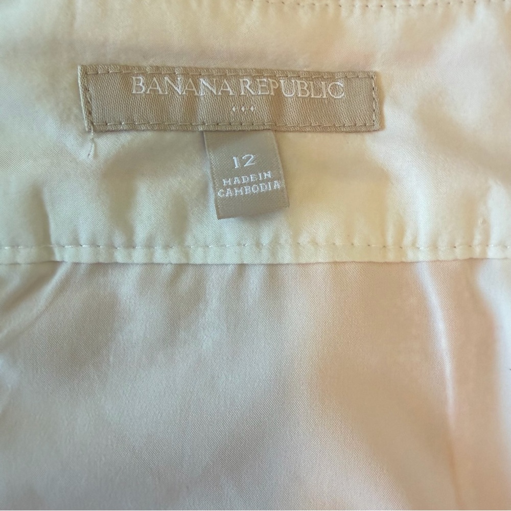 Banana Republic Peach Tweed Tailored Pencil Skirt 100% Cotton - Picture 5 of 9